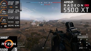 RX 5500 XT  Ryzen 5 5500  Battlefield V [upl. by Anayt708]