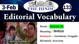 3 Feb  The Hindu Vocabulary Today  The Hindu Editorial Analysis [upl. by Alaik289]