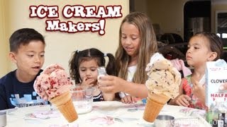 The ICE CREAM MAKERS How to use the Rival Electric Ice Cream Maker by EvanTubeHD [upl. by Saideman]