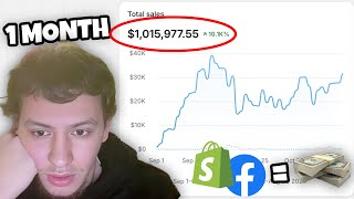 how i scaled from 0 to 1M in only 1 month dropshipping I show everything [upl. by Oetsira]