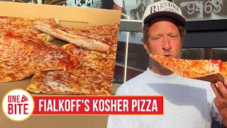 Barstool Pizza Review  Fialkoffs Kosher Pizza Surfside FL [upl. by Enytsirhc]