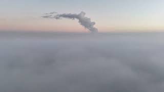 Flying above the fog Didcot Power Station Oct 24 [upl. by Attenyt]