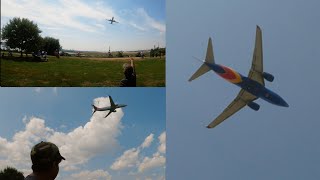 Airplanes at Gravelly Point Park  Washington DC  Arlington Virginia USA [upl. by Sarena]