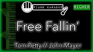 Free Fallin’ HIGHER 3  Tom Petty  John Mayer  Piano Karaoke Instrumental [upl. by Elehcin]