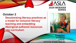 Decolonising literacy practices as a model for inclusive literacy teaching  ASLA [upl. by Eselrahc]