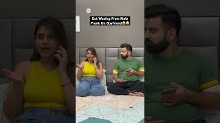 Prank On Boyfriend 😂 rajatswati swatimonga comedy funny couplegoals prank ytshorts [upl. by Itoc399]