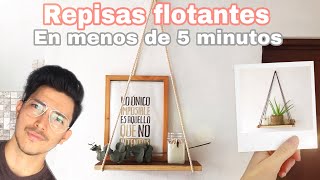 ✅ Como hacer repisas flotantes con MADERA Y CUAERDAS DIY paso a paso MUY FACIL Hazlo tú mismo [upl. by Irrehs]