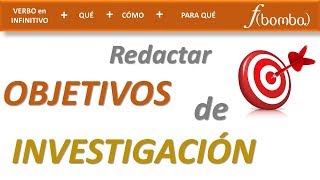 🎯TIPOS de OBJETIVOS de INVESTIGACIÓN con Ejemplos OBJETIVOS GENERALES Y ESPECÍFICOS de un PROYECTO [upl. by Mackintosh]