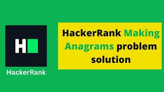 HackerRank Making Anagrams problem solution in Python Programming  Programmingoneonone [upl. by Wycoff594]