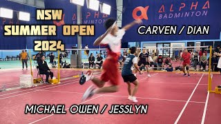 NSW SUMMER OPEN 2024  OXD  Michael Owen  Jesslyn Carrisia vs Carven  Dian [upl. by Monney]