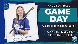 NJCAA Softball Potomac State at Anne Arundel April 14 2024 [upl. by Ecirum445]