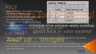 OCR GCSE Computing Character  Topic 10 OLD COURSE [upl. by Dloreh213]