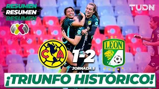 HIGHLIGHTS  América 12 León  Liga Mx Femenil  CL2024 J4  TUDN [upl. by Niatsirk]