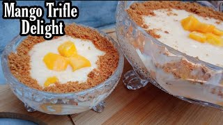 Mango Trifle Delight Quick amp Easy Recipe By Kitchen Cafe [upl. by Corley]