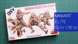 Miniart 135 German Elite Gun Crew 35467 Review [upl. by Cann113]