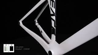 FMCR025 Road Racing Disc Brake Bike Frame with customized painting [upl. by Ardenia255]