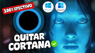 DESACTIVAR Y ELIMINAR CORTANA en Windows 10 y 11 Método100 Efectivo [upl. by Rawdan883]