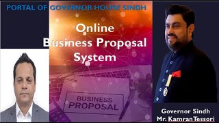 Governor House Sindh  Online Business Proposal System [upl. by Kamaria774]