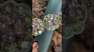 The Best Looking Gemstone Combination Ive Ever Seen Pink Spinel amp Demantoid Garnets shorts gems [upl. by Aitam]