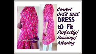 How to Alter Oversized Garment  Resizing  to fit perfectly  SIMPLE TIPS  DIY  Loose to FIT  1 [upl. by Nnahsal899]