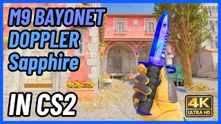 ★ CS2 M9 Bayonet Doppler Sapphire  CS2 Knife InGame Showcase 4K [upl. by Darlene]