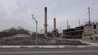 Downingtown Paper Mill Smokestacks Demolition [upl. by Anecusa]