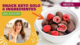 BOMBONES HELADOS KETO DE FRAMBUESA  Receta Keto con Laura [upl. by Bedelia486]