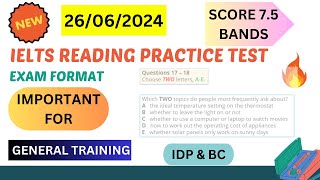 ielts general reading practice test 2024 with answers  26 june 2024 [upl. by Alyworth]