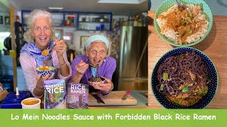 Lo Mein Noodles Sauce with Forbidden Black Rice Ramen [upl. by Anerys]