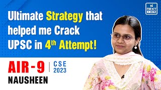 This is how I cracked UPSC CSE  Rank 09 Nausheen CSE Topper 2023 [upl. by Noynek]