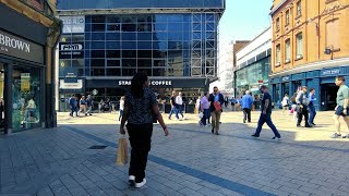 Walking through Belfast City on Warm Summers Day  Northern Ireland 4K [upl. by Ellison92]