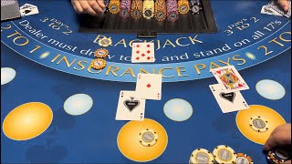 Blackjack  600000 Buy In  EPIC HIGH ROLLER CASINO SESSION GETTING BLACKJACK amp SPLITTING ACES [upl. by Marilyn]