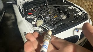 How To Change Spark Plugs On N55 under 10 minutes [upl. by Ahselak]