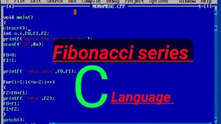 Fibonacci Series in C language  Program to print Fibonacci series in C language [upl. by Acirat]