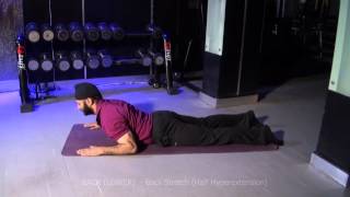 BACK LOWER  Back Stretch Half Hyperextension [upl. by Ahsihat]