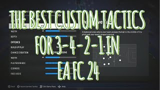 EA FC 24  BEST CUSTOM TACTICS 3421 FORMATION HOW TO NEVER LOSE EVER AGAIN [upl. by Kath154]