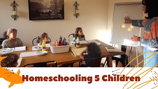 Homeschooling 5 Kids A day in Our Life [upl. by Ketchan]