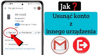 Jak usunąć konto Gmail z innego urządzenia❓ [upl. by Timothea]