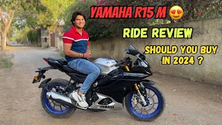 Finally 2024 R15 M Ride Review 😍New Black Colour kya apko leni chaiye 2024 mai [upl. by Nhor]