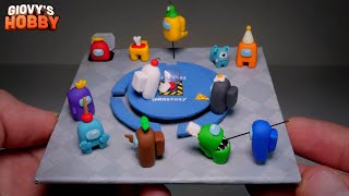 Making AMONG US ➤ Miniature Diorama ★ Polymer Clay Tutorial [upl. by Sella]