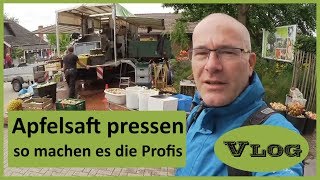 Apfelsaft pressen  so machen es die Profis  VLOG [upl. by Erline688]