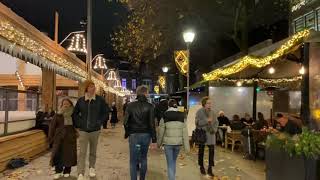 Walking tour in Tilburg Netherlands at night [upl. by Ariait]