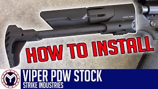 SI Viper PDW Stock  How To Install [upl. by Jenilee]