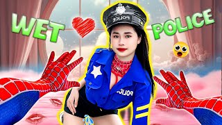 Spiderman vs Sweet Policewoman Unexpectedly Love While Catching Robber Romantic Love Spiderman POV [upl. by Grodin]