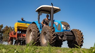 Landini Super 8860 Sembradora Fankhauser 2115 sembrando avena 4K [upl. by Nallek824]