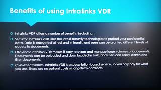 Intralinks Virtual Data Room Overview [upl. by Neerac377]