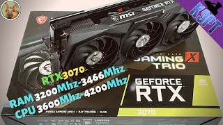 RTX3070 testes no Warzone DDR4 3200Mhz Vs 3466Mhz e CPU 3600Mhz vs 4200Mhz [upl. by Odrareve76]