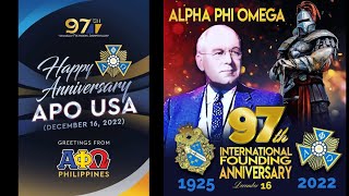 ALPHA PHI OMEGA 97TH ANNIVERSARY DEC1622TOAST SONG [upl. by Fonda]