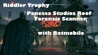 Batman Arkham Knight  Obtaining the Riddler Trophy from the Panessa Studios Roof [upl. by Sihtnyc20]