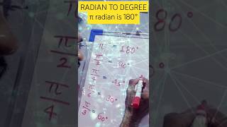 radian to degree conversion angle degree π maths physics learning mathfun GyanFreedom [upl. by Lotsyrk984]